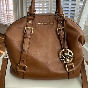 Michael Kors Bedford luggage brown satchel